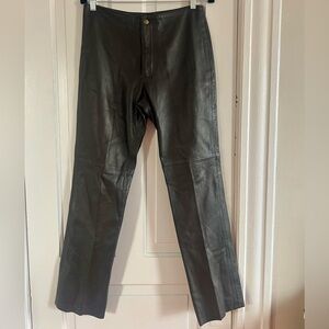 Chocolate Brown 90s vintage Leather Pants
